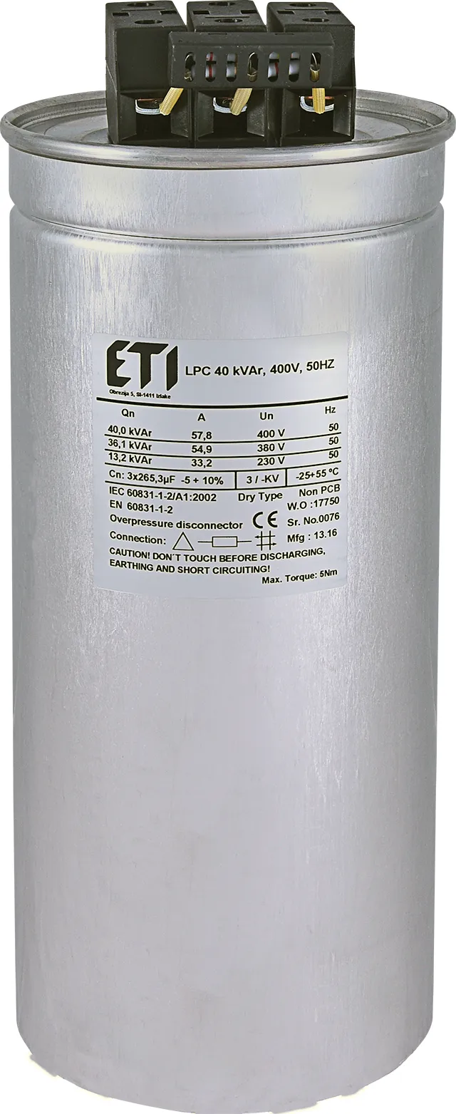 Kondenzator LPC 40 kVAr, 400V, 50Hz 004656756