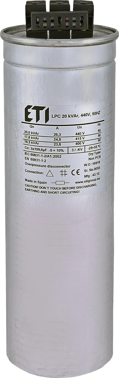 Kondenzator LPC 20 kVAr, 440V, 50Hz 004656763