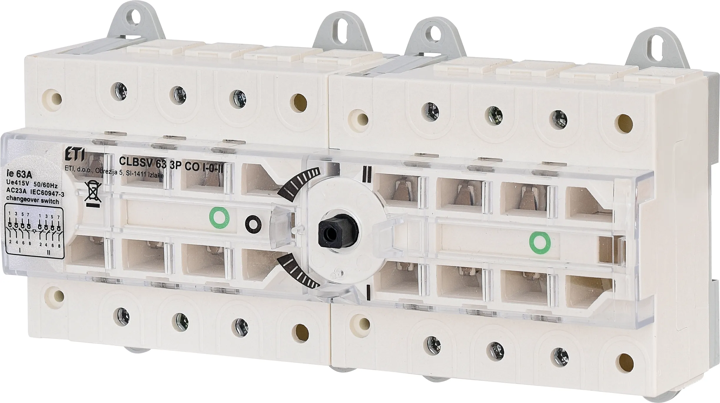 Preklopno stikalo CLBSV 63 3P CO I-0-II 004661890
