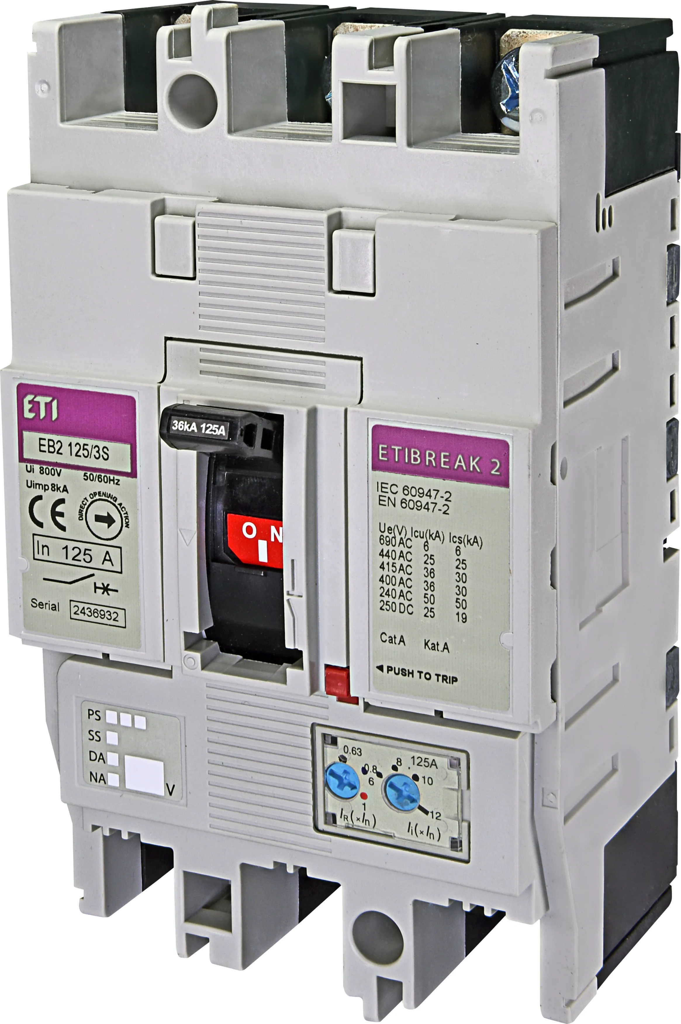 Kompaktni odklopnik EB2 125/3S 125A 3p 004671046