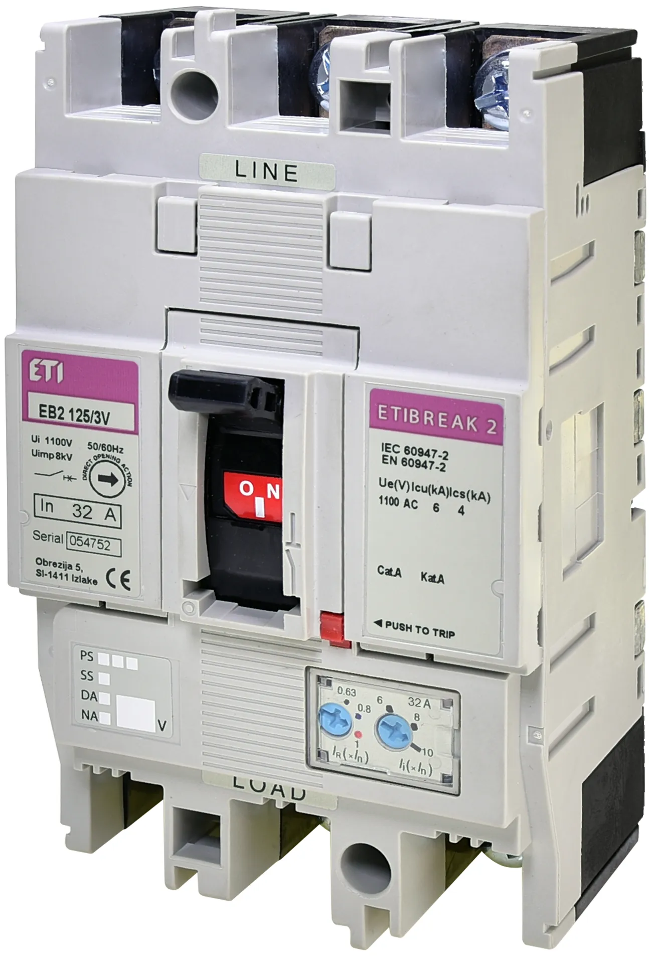 Kompaktni odklopnik EB2 125/3V 32A 3p 1100V 004671372