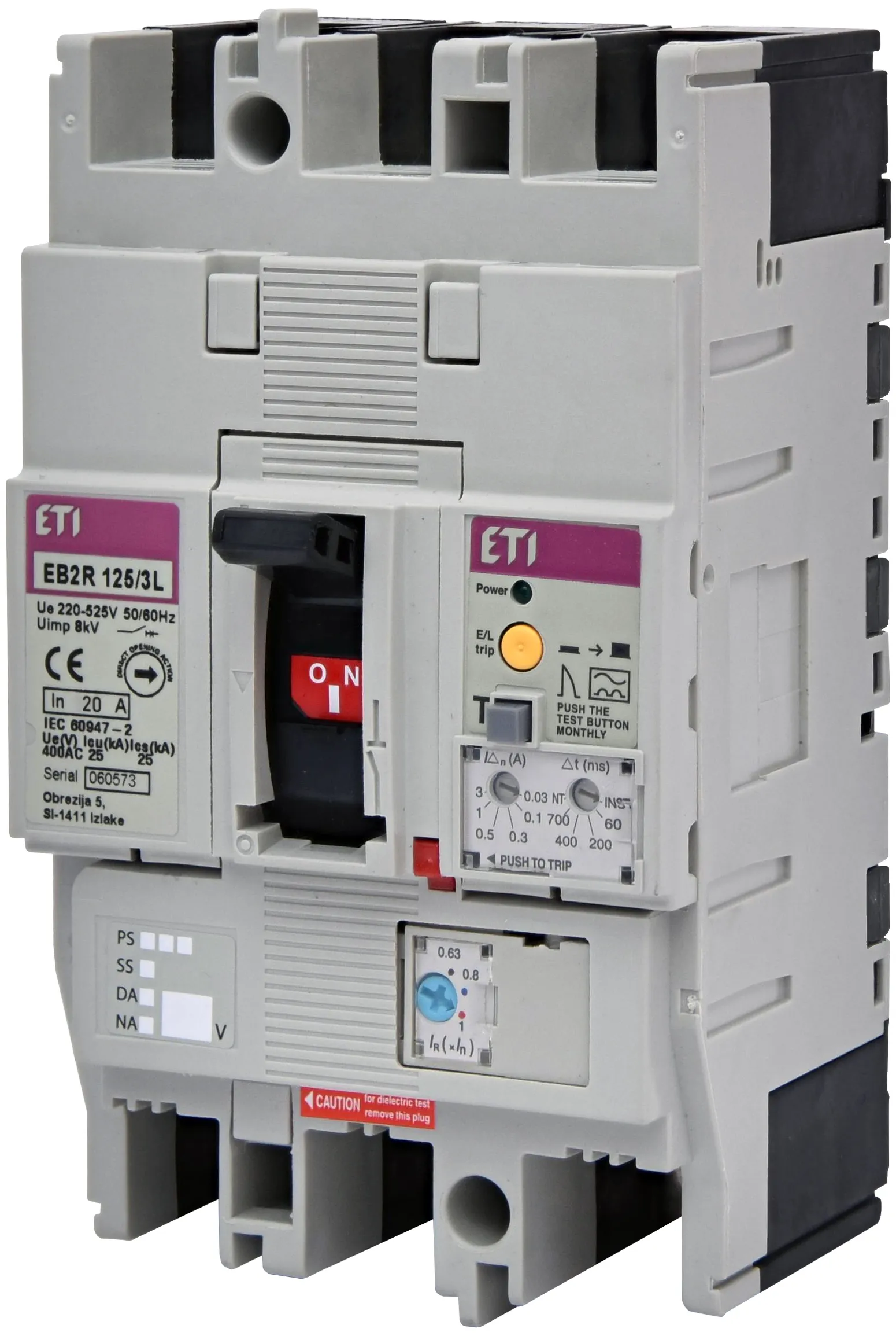 Kompaktni odklopnik EB2R 125/3L 20A 3P 004671501