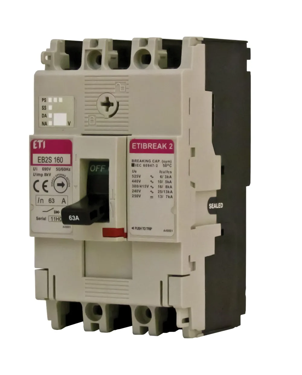 Kompaktni odklopnik EB2S 160/4LF 32A 4p 004671817