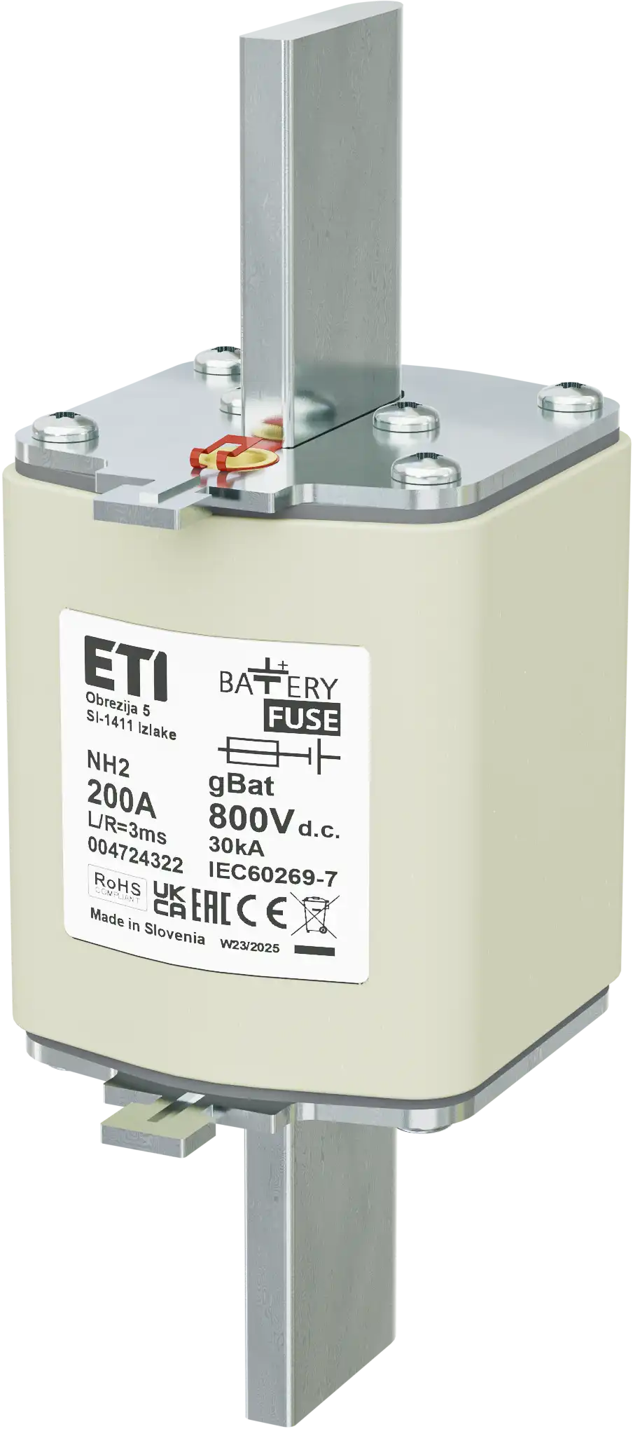 Talilni vložek NH2 gBat 200A/800V DC 004724322