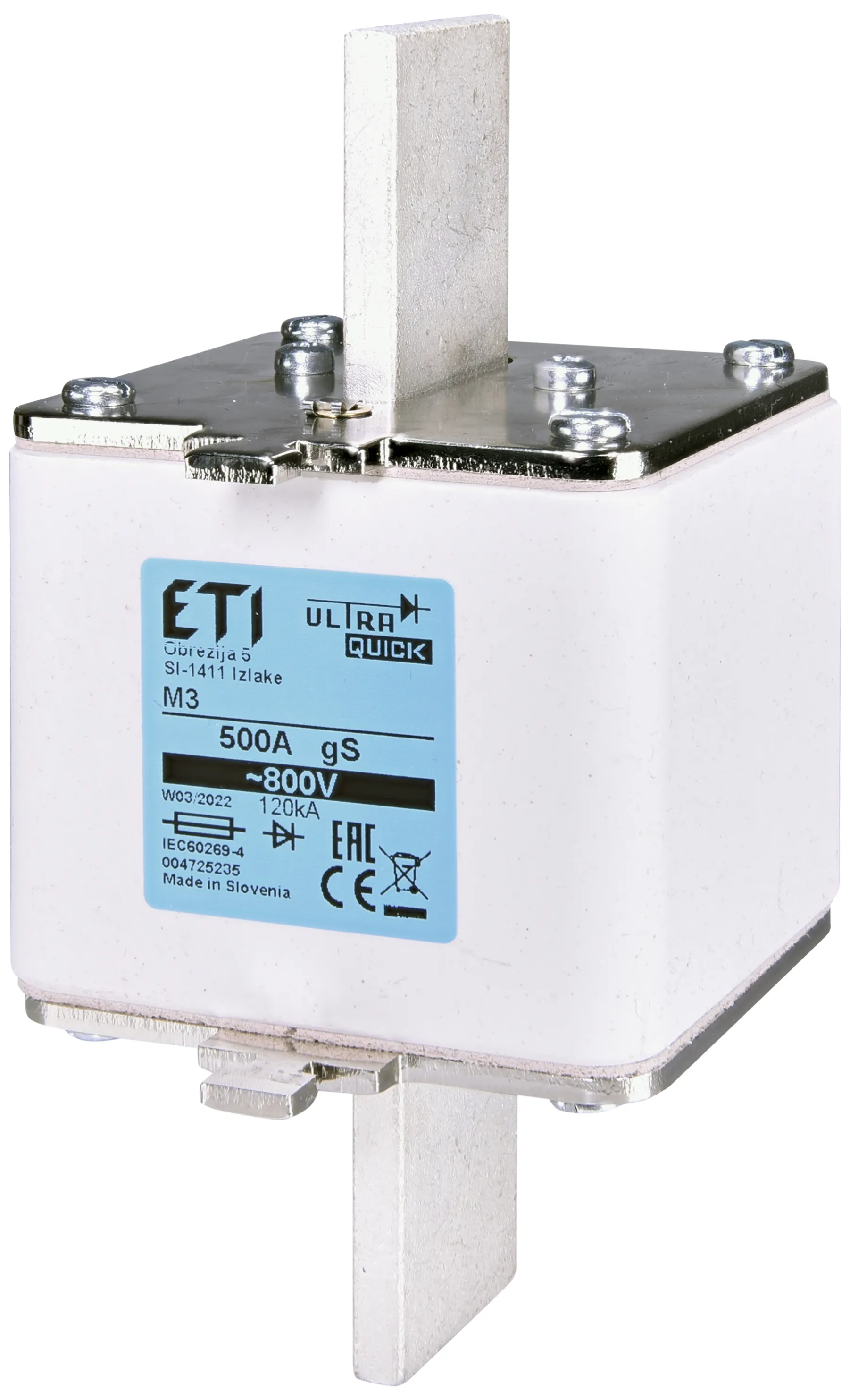Talilni vložek NH3 gS 500A/800V 004725235